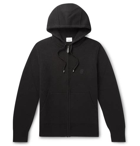 black burberry sweater zip up|burberry zip front hoodie black.